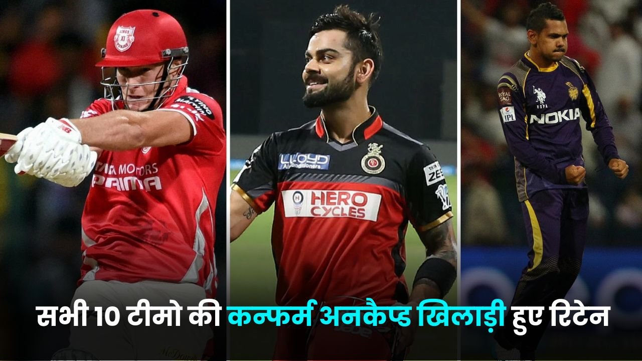 IPL 2025 को लेकर सभी 10 टीमो की कन्फर्म अनकैप्ड खिलाड़ी हुए रिटेन, कुछ नाम जानकर आप चौक जांएगे