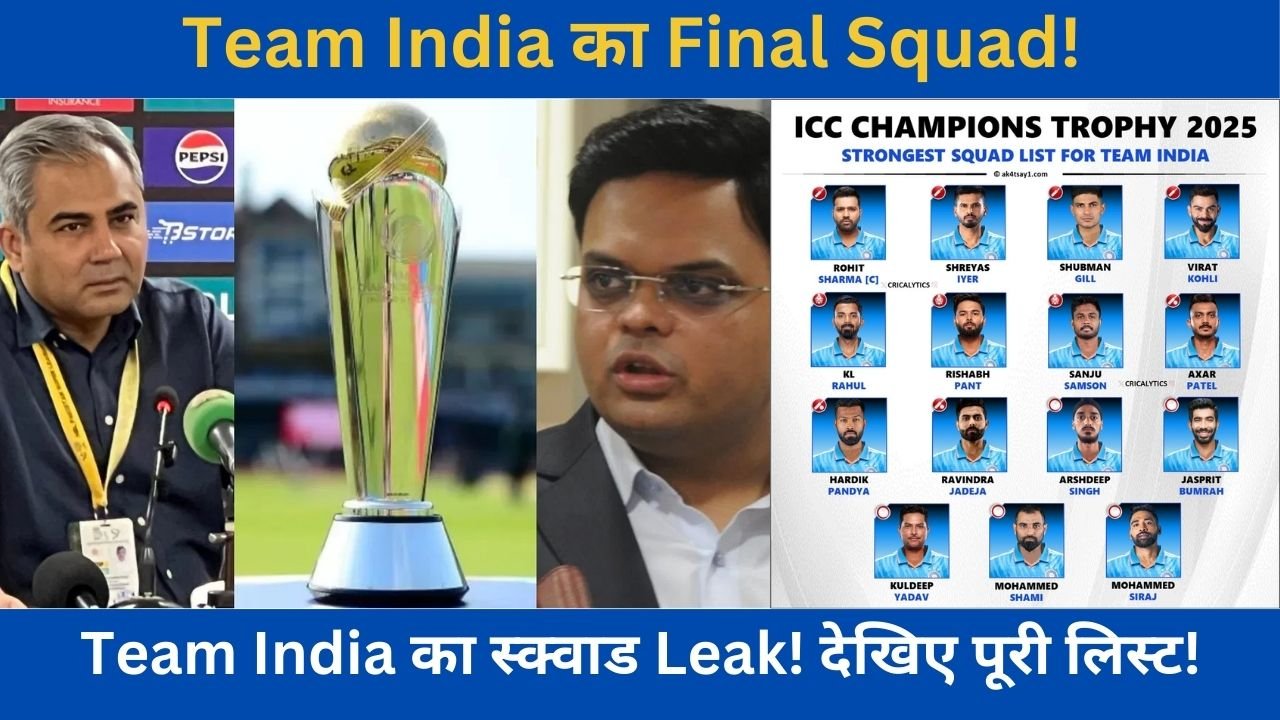 Champions Trophy 2025: टीम India का Final Squad हुआ जारी | Champions Trophy 2025 India Squad