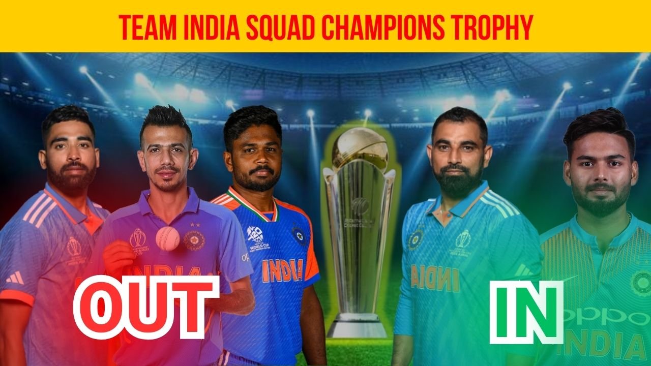 ICC Champions Trophy 2025: Team India का Squad Reveal क्या Changes हैं